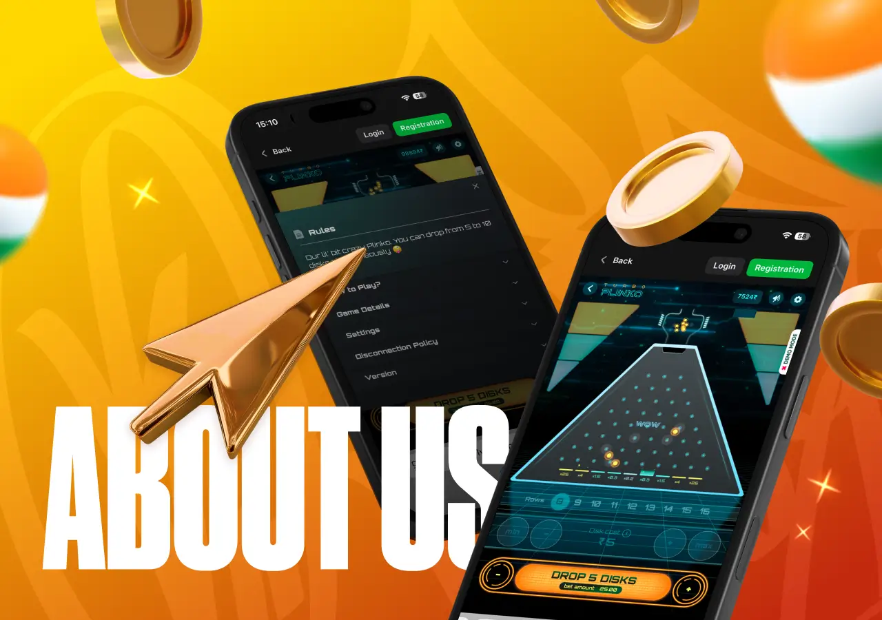 About us section with Turbo Plinko branding