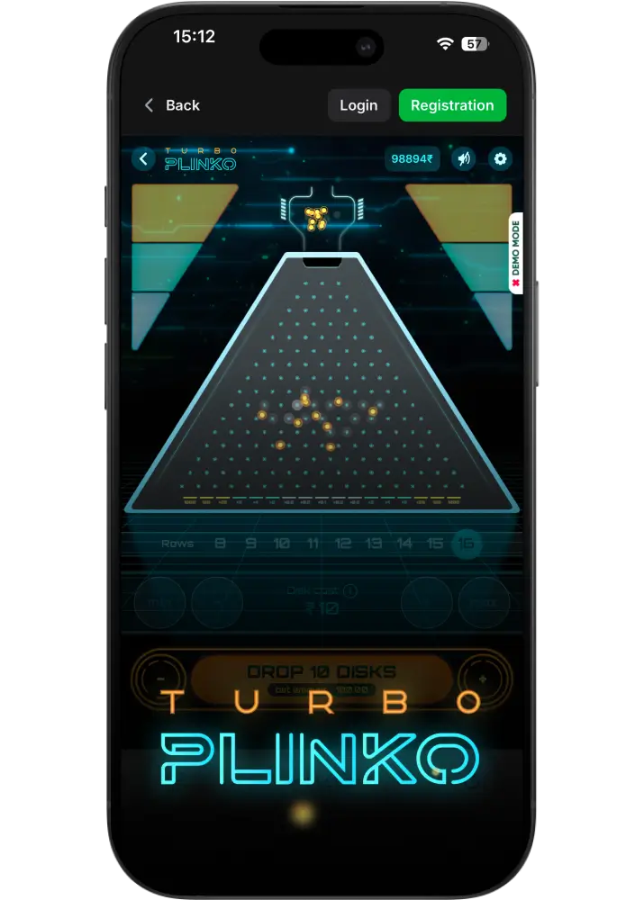 Turbo Plinko mobile version vertical design