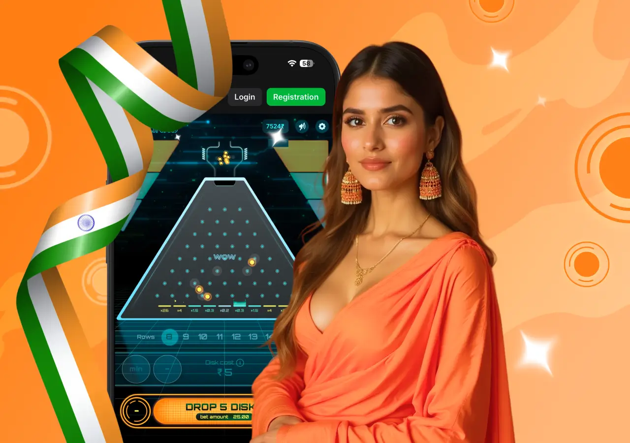 Colorful Turbo Plinko board with balls dropping in India